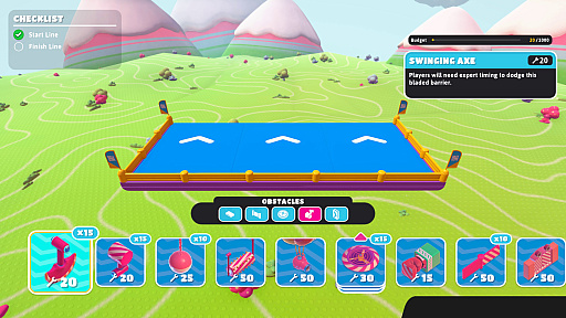 画像ギャラリー No.004のサムネイル画像 / 「Fall Guys」の新要素「クリエイティブモード」を紹介。開発チームと同じエディタを使い,直感的な操作でオリジナルラウンドを作成可能に