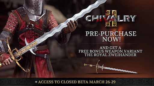 中世剣戟対戦アクション Chivalry 2 は6月8日リリースと海外向けに発表 3月26日からクローズドbテストが実施へ 中世剣戟対戦アクション Chivalry 2 は6月8日リリースと海外向けに発表 3月26日からクローズドbテストが実施へ