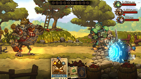 画像ギャラリー No.008のサムネイル画像 / Switch用DLソフト「スチームワールドクエスト」が本日配信開始。さまざまな属性を持つカードを選んで敵を倒していくカードバトルRPG