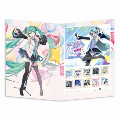 画像ギャラリー No.003のサムネイル画像 / 「初音ミク Project DIVA10周年記念フレーム切手セット」販売記念,ミクダヨーさんが東京中央郵便局の1日局長に就任