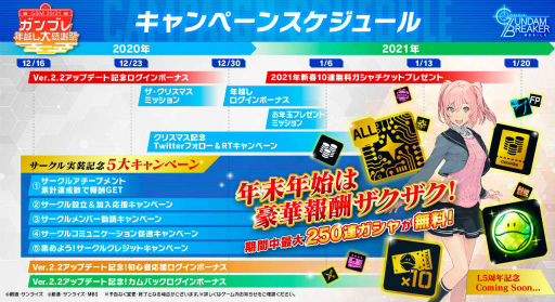 画像ギャラリー No.002のサムネイル画像 / 「ガンブレ」Ver.2.2アップデートが実施。年越し大感謝祭も