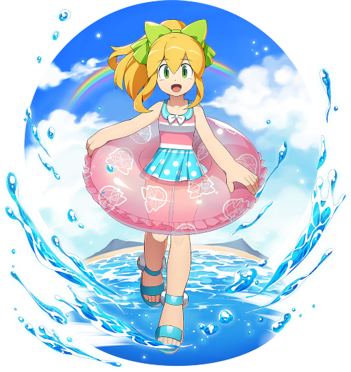 ロックマンX DiVE」“DiVEサマーフェス”カプセルを開催。水着姿のロール