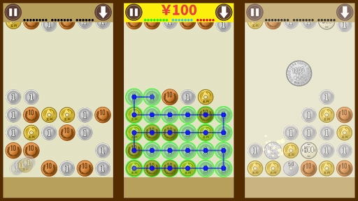 画像ギャラリー No.003のサムネイル画像 / 金をなぞって両替するパズルゲーム「銭珍」がリリース