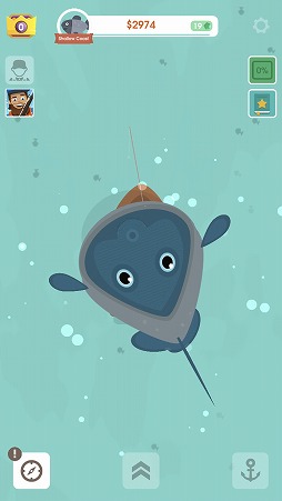 画像ギャラリー No.002のサムネイル画像 / スワイプ操作で魚を釣りまくれ。フィッシングゲーム「フックドインク」を紹介する「(ほぼ)日刊スマホゲーム通信」第2066回