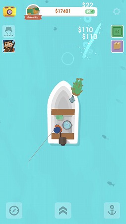 画像ギャラリー No.004のサムネイル画像 / スワイプ操作で魚を釣りまくれ。フィッシングゲーム「フックドインク」を紹介する「(ほぼ)日刊スマホゲーム通信」第2066回