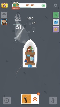 画像ギャラリー No.010のサムネイル画像 / スワイプ操作で魚を釣りまくれ。フィッシングゲーム「フックドインク」を紹介する「(ほぼ)日刊スマホゲーム通信」第2066回