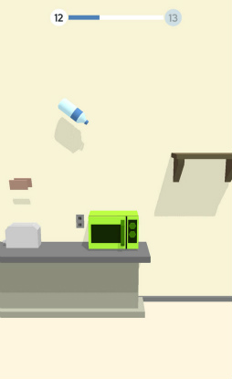 画像ギャラリー No.009のサムネイル画像 / ボトルが部屋で宙を舞う。スマホ向けアクション「Bottle Flip 3D」を紹介する「(ほぼ)日刊スマホゲーム通信」第2071回