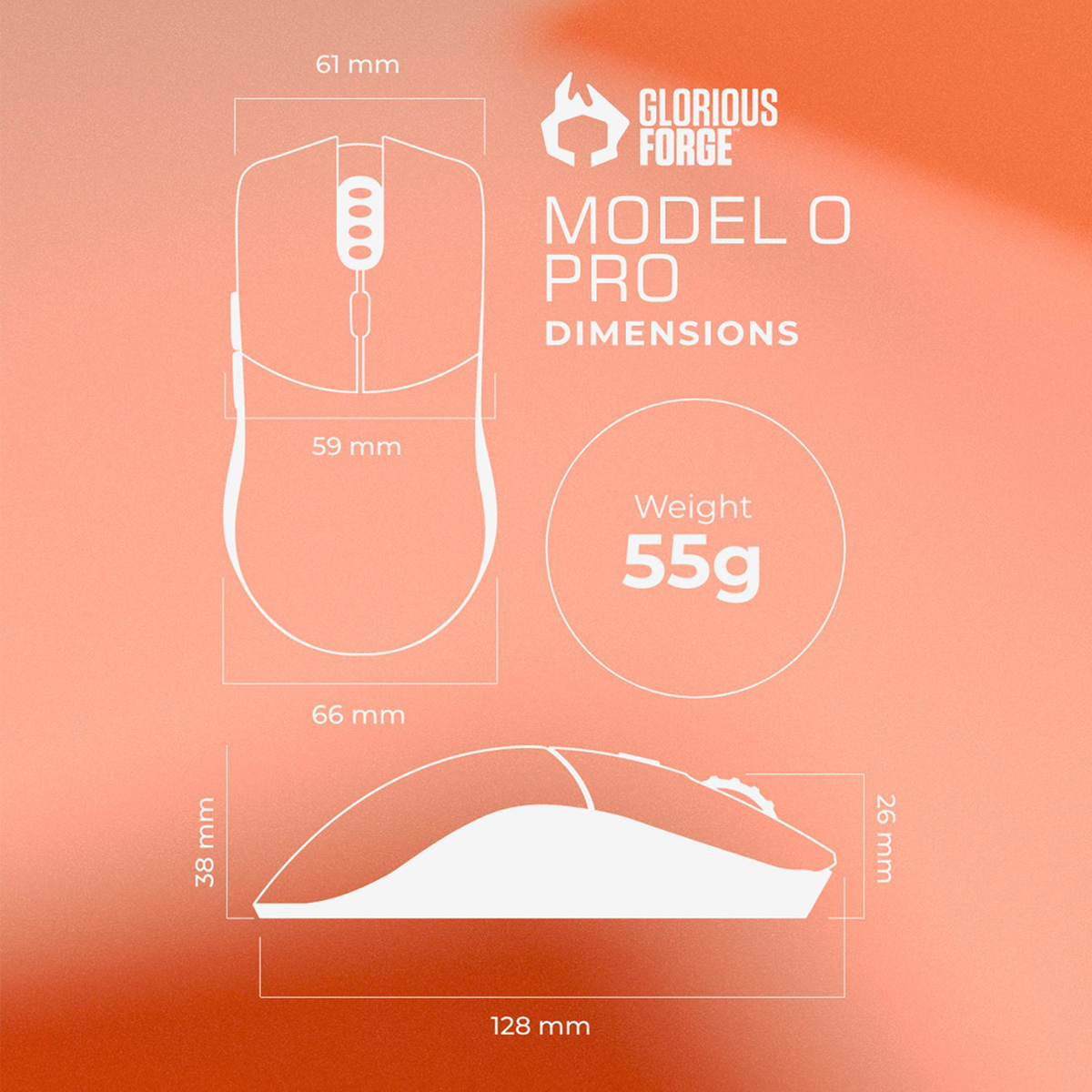 肉抜き孔なしで重さ約55gのGlorious製ワイヤレスマウスが3月10日に発売