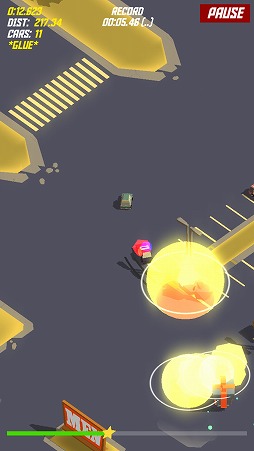 画像ギャラリー No.004のサムネイル画像 / カーチェイスを繰り広げるアクションゲーム「PAKO Forever」を紹介する「(ほぼ)日刊スマホゲーム通信」第2074回