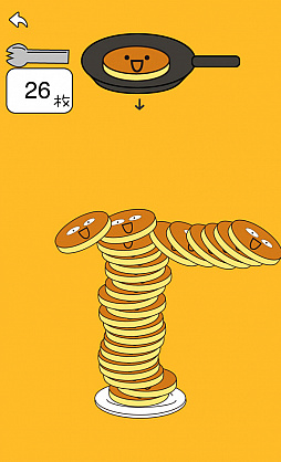 画像ギャラリー No.005のサムネイル画像 / 焼きたてフカフカを積み上げよう。スマホ向けアクション「パンケーキタワー」を紹介する「(ほぼ)日刊スマホゲーム通信」第2081回