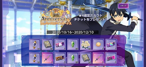 ꡼ No.004Υͥ / SAO ꥷ󡦥֥쥤ǥ󥰡1ǯǰȥڡ󳫺Ťȯɽ