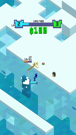 画像ギャラリー No.004のサムネイル画像 / ボクセルグラフィックスのフィッシングゲーム「シロクマ ランチ Fish」を紹介する「(ほぼ)日刊スマホゲーム通信」第2091回