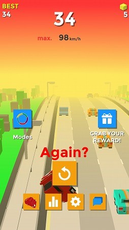 画像ギャラリー No.006のサムネイル画像 / Android向けドライブゲーム「Crashy Road」を紹介する「(ほぼ)日刊スマホゲーム通信」第2097回