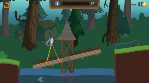 画像ギャラリー No.005のサムネイル画像 / ヤギが竹馬でコースを踏破。スマホ向けアクション「ウォークマスター」を紹介する「(ほぼ)日刊スマホゲーム通信」第2102回