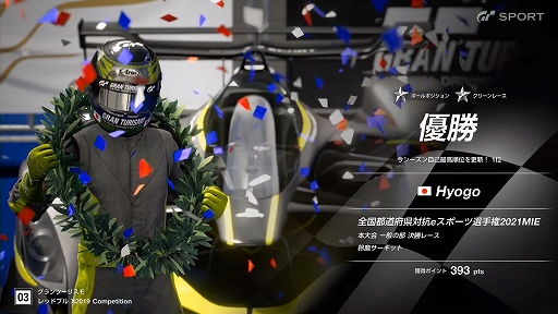 画像ギャラリー No.013のサムネイル画像 / 「全国都道府県対抗eスポーツ選手権 2021 MIE」の「グランツーリスモSPORT」部門レポート。一般を兵庫県代表,U18を滋賀県代表が制する