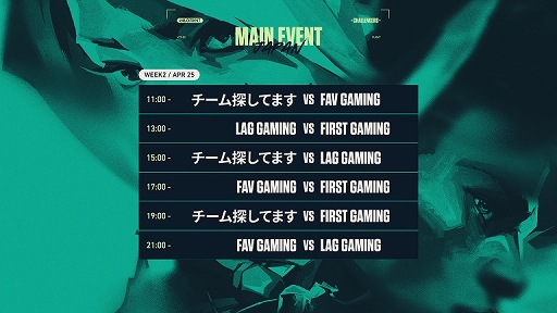 ���������꡼ No.004�Υ���ͥ������ / ��2021 VALORANT Champions Tour��Week 2 Main Event���������Ȥ߹�碌��ȯɽ