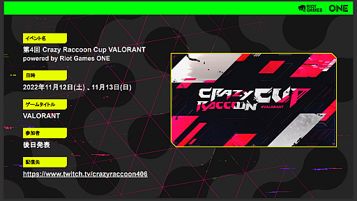 画像ギャラリー No.009のサムネイル画像 / 「VALORANT」と「LoL」をフィーチャーしたハイブリッドイベント「Riot Games ONE」が11月にスタート。12月には横浜アリーナ開催も