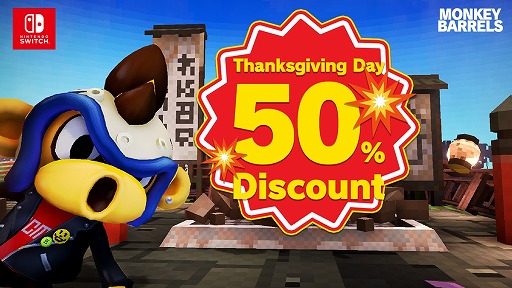 画像ギャラリー No.004のサムネイル画像 / Switch版「モンキーバレルズ」,50%OFFになる“感謝祭セール”を開催中