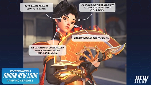 画像ギャラリー No.002のサムネイル画像 / 「オーバーウォッチ」,新ヒーロー「アンラン」のビジュアル修正を発表。4月15日開幕のシーズン2で実装予定