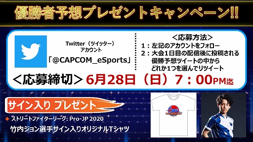 ���������꡼ No.005�Υ���ͥ������ / ��CAPCOM Pro Tour Online 2020�ץ�����-��������6��27����28�����ۿ����ץ쥼��ȥ����ڡ����»�