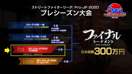 画像ギャラリー No.002のサムネイル画像 / 「ストリートファイターリーグ: Pro-JP 2020」のプロ選抜戦が9月5日と6日に開催