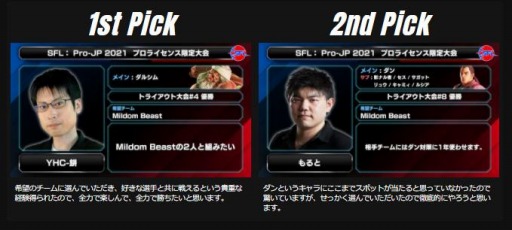 画像ギャラリー No.005のサムネイル画像 / 「ストリートファイターリーグ: Pro-JP 2021」 の出場選手が決定。プレシーズン大会が9月25日,26日に開催