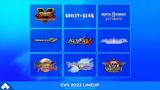 画像ギャラリー No.002のサムネイル画像 / 「EVO 2022」のメイン9タイトルが発表。初選出タイトルはTHE KING OF FIGHTERS XVとMELTY BLOOD: TYPE LUMINA