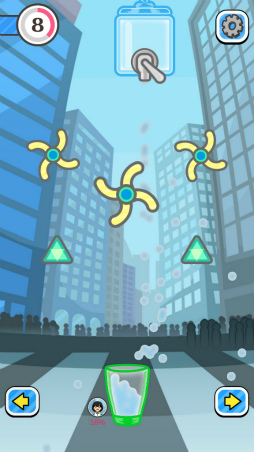 画像ギャラリー No.003のサムネイル画像 / 水を受け皿まで流す。スマホ向け対戦アクション「バラエティボトル」を紹介する「(ほぼ)日刊スマホゲーム通信」第2201回