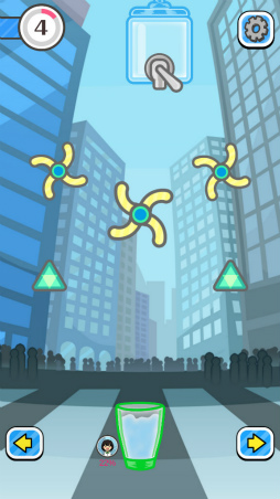 画像ギャラリー No.004のサムネイル画像 / 水を受け皿まで流す。スマホ向け対戦アクション「バラエティボトル」を紹介する「(ほぼ)日刊スマホゲーム通信」第2201回