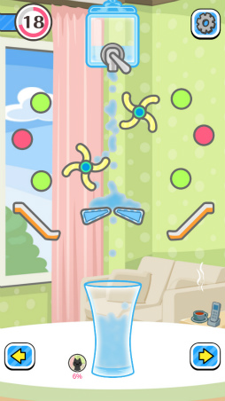 画像ギャラリー No.005のサムネイル画像 / 水を受け皿まで流す。スマホ向け対戦アクション「バラエティボトル」を紹介する「(ほぼ)日刊スマホゲーム通信」第2201回