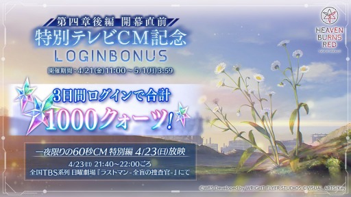 ���������꡼ No.013�Υ���ͥ������ / �֥إ֥�С��󥺥�åɡװ���¤��60������TVCM��4��23�������ǡ�1000�������Ĥ�����Ǥ��뵭ǰ��������ܡ��ʥ�����������