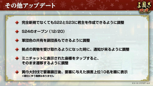 画像ギャラリー No.029のサムネイル画像 / 漢朝を守るか,滅ぼすか。「三國志 覇道」の新シーズン“漢朝争乱”の開幕や,黄色いクリスマスについてインタビュー