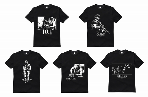 画像ギャラリー No.001のサムネイル画像 / 「BIOHAZARD RE:3」と「BIOHAZARD RE:2」のイーカプコン限定オリジナルTシャツが登場