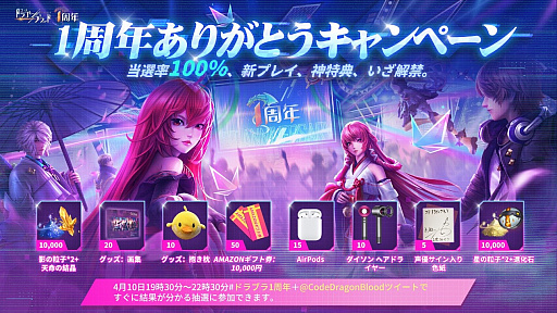 画像ギャラリー No.002のサムネイル画像 / 「コード:ドラゴンブラッド」の1周年を記念する“ドラフェス”,本日開催