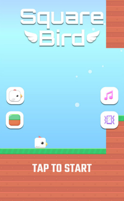 画像ギャラリー No.001のサムネイル画像 / ニワトリは縦に伸びる。スマホ向けアクション「Square Bird」を紹介する「(ほぼ)日刊スマホゲーム通信」第2196回