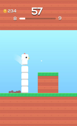 画像ギャラリー No.003のサムネイル画像 / ニワトリは縦に伸びる。スマホ向けアクション「Square Bird」を紹介する「(ほぼ)日刊スマホゲーム通信」第2196回