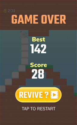 画像ギャラリー No.006のサムネイル画像 / ニワトリは縦に伸びる。スマホ向けアクション「Square Bird」を紹介する「(ほぼ)日刊スマホゲーム通信」第2196回