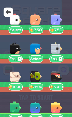 画像ギャラリー No.009のサムネイル画像 / ニワトリは縦に伸びる。スマホ向けアクション「Square Bird」を紹介する「(ほぼ)日刊スマホゲーム通信」第2196回