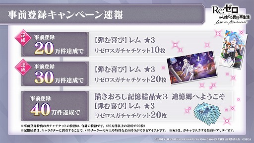 ���������꡼ No.002�Υ���ͥ������ / ��Re:��������Ϥ����������� Lost in Memories�ס�������Ͽ��30���������