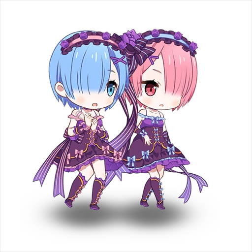 画像ギャラリー No.002のサムネイル画像 / 「リゼロス」,新たなペアキャラ「【アイドル姉妹】ラム&レム★3」が登場するガチャが開催に