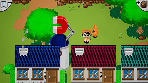 画像ギャラリー No.006のサムネイル画像 / Switch用ソフト「ピクセルクロス アドベンチャー」が4月9日に配信。ピクセルになってしまった世界を救うADV要素が加わったお絵かきパズル