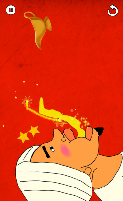 画像ギャラリー No.004のサムネイル画像 / マスターの口にカレーを流し込もう。スマホ向けパズル「ナマステ食堂」を紹介する「(ほぼ)日刊スマホゲーム通信」第2264回