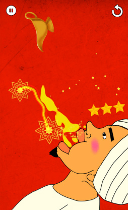 画像ギャラリー No.007のサムネイル画像 / マスターの口にカレーを流し込もう。スマホ向けパズル「ナマステ食堂」を紹介する「(ほぼ)日刊スマホゲーム通信」第2264回