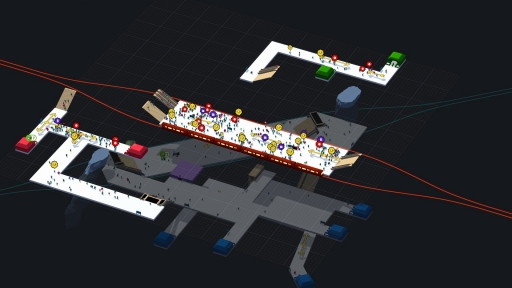 画像ギャラリー No.008のサムネイル画像 / 駅構内を整備して人の流れを管理するPC用SLG「STATIONflow」が正式リリース。インプレッションと開発者インタビューでその魅力を紹介