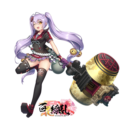 画像ギャラリー No.006のサムネイル画像 / 「百花繚乱」,GWキャンペーンに大槌を武器に戦うツインテールの美少女「直江兼続」が登場