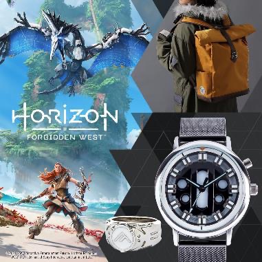 画像ギャラリー No.001のサムネイル画像 / 「Horizon Forbidden West」とアニウェアのコラボアイテム登場。腕時計など全10アイテムをラインナップ