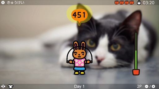 画像ギャラリー No.003のサムネイル画像 / Nintendo Switchでエアなわとび。運動不足解消にもってこいの無料ソフト「ジャンプロープ チャレンジ」でさっそく遊んでみた