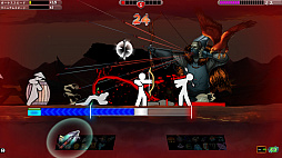 画像ギャラリー No.008のサムネイル画像 / Switch用ソフト「ワンフィンガーデスパンチ2」が2020年7月に配信。次々に襲いかかってくる棒人間のような敵を吹き飛ばしていく2Dアクション