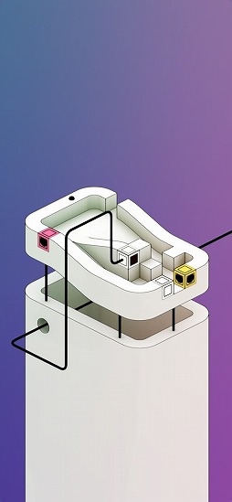 画像ギャラリー No.007のサムネイル画像 / トリックアートを取り入れた立体空間でゴールを目指そう。パズルゲーム「reky」を紹介する「(ほぼ)日刊スマホゲーム通信」第2357回