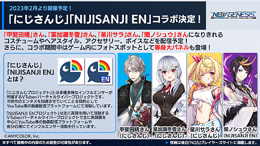 画像ギャラリー No.002のサムネイル画像 / 「NGS」,2023年前半のロードマップを公開。ガンスラッシュを使用する新クラスや“にじさんじ”コラボ,超進化アップデート(仮)などを予定